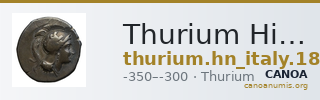 Thurium Historia Numorum Italy 1825-1831 — CANOA