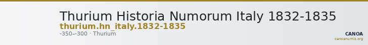 Thurium Historia Numorum Italy 1832-1835 — CANOA