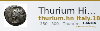 Thurium Historia Numorum Italy 1838-1839 — CANOA