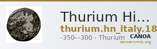 Thurium Historia Numorum Italy 1840 — CANOA