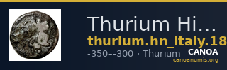 Thurium Historia Numorum Italy 1840 — CANOA