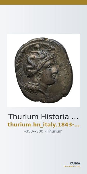 Thurium Historia Numorum Italy 1843-1845 — CANOA