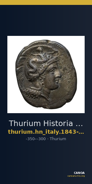 Thurium Historia Numorum Italy 1843-1845 — CANOA