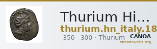 Thurium Historia Numorum Italy 1843-1845 — CANOA
