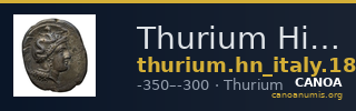 Thurium Historia Numorum Italy 1843-1845 — CANOA