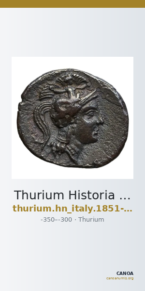 Thurium Historia Numorum Italy 1851-1855 — CANOA