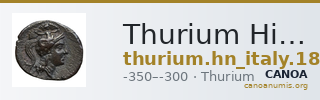 Thurium Historia Numorum Italy 1851-1855 — CANOA