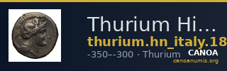 Thurium Historia Numorum Italy 1856-1861 — CANOA