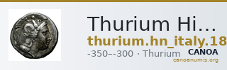 Thurium Historia Numorum Italy 1862-1865 — CANOA