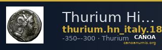 Thurium Historia Numorum Italy 1862-1865 — CANOA