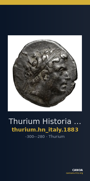Thurium Historia Numorum Italy 1883 — CANOA