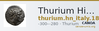 Thurium Historia Numorum Italy 1883 — CANOA