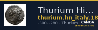 Thurium Historia Numorum Italy 1883 — CANOA