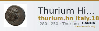 Thurium Historia Numorum Italy 1896-1899 — CANOA