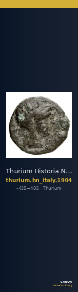 Thurium Historia Numorum Italy 1904 — CANOA