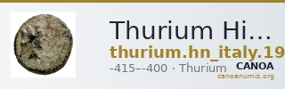 Thurium Historia Numorum Italy 1908-1911 — CANOA