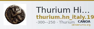 Thurium Historia Numorum Italy 1920 — CANOA