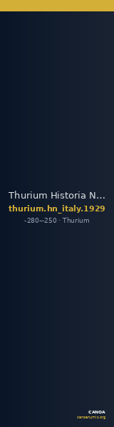 Thurium Historia Numorum Italy 1929 — CANOA