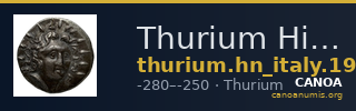 Thurium Historia Numorum Italy 1930 — CANOA