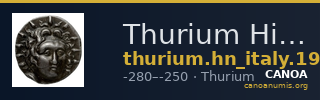 Thurium Historia Numorum Italy 1932 — CANOA