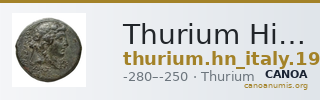 Thurium Historia Numorum Italy 1934 — CANOA