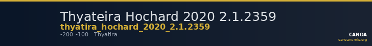 Thyateira Hochard 2020 2.1.2359 — CANOA