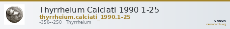 Thyrrheium Calciati 1990 1-25 — CANOA
