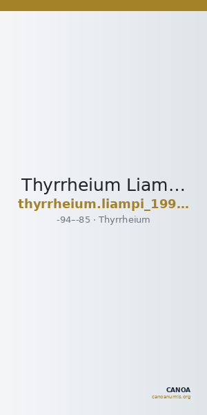 Thyrrheium Liampi 1996 p. 174 — CANOA