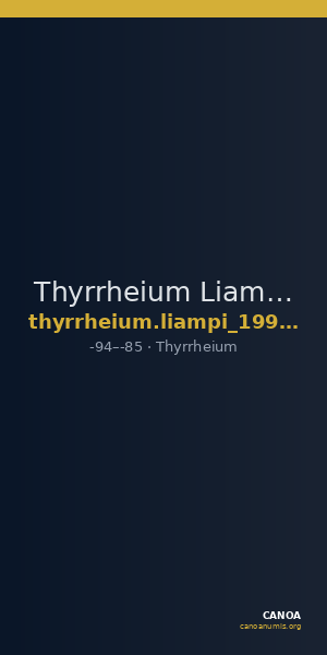 Thyrrheium Liampi 1996 p. 174 — CANOA