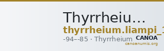 Thyrrheium Liampi 1996 p. 174 — CANOA