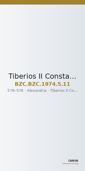 Tiberios II Constantine — Twelve Nummi (Alexandria, 578) — CANOA