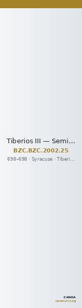 Tiberios III — Semissis (Syracuse, 698) — CANOA