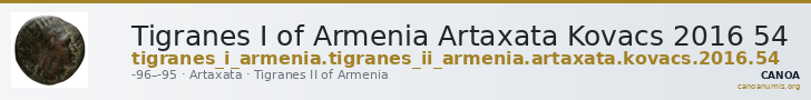 Tigranes I of Armenia Artaxata Kovacs 2016 54 — CANOA