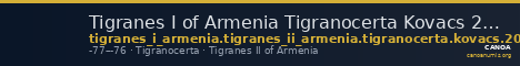 Tigranes I of Armenia Tigranocerta Kovacs 2016 57 — CANOA