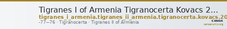 Tigranes I of Armenia Tigranocerta Kovacs 2016 58 — CANOA