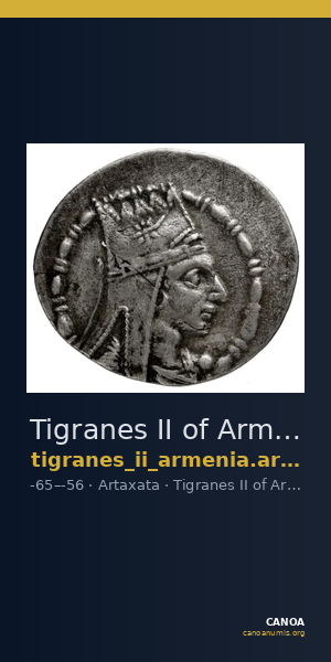 Tigranes II of Armenia Artaxata Kovacs 2016 101-108 — CANOA