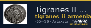 Tigranes II of Armenia Artaxata Kovacs 2016 101-108 — CANOA