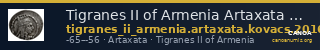 Tigranes II of Armenia Artaxata Kovacs 2016 101-108 — CANOA