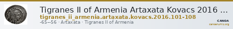 Tigranes II of Armenia Artaxata Kovacs 2016 101-108 — CANOA