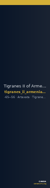 Tigranes II of Armenia Artaxata Kovacs 2016 109-114 — CANOA