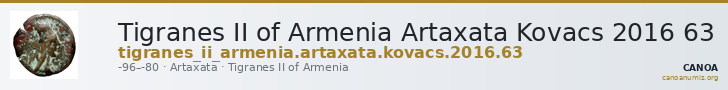 Tigranes II of Armenia Artaxata Kovacs 2016 63 — CANOA