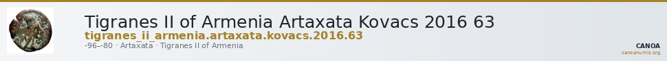 Tigranes II of Armenia Artaxata Kovacs 2016 63 — CANOA