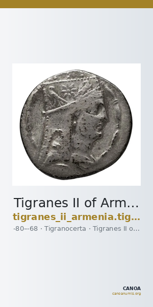 Tigranes II of Armenia Tigranocerta Kovacs 2016 71-76 — CANOA
