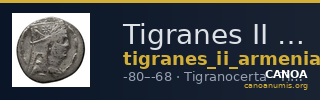 Tigranes II of Armenia Tigranocerta Kovacs 2016 71-76 — CANOA