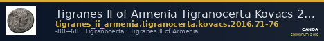 Tigranes II of Armenia Tigranocerta Kovacs 2016 71-76 — CANOA