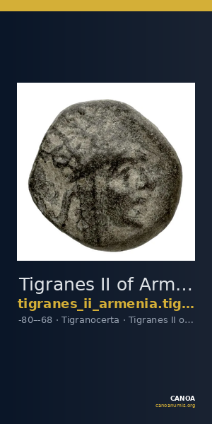 Tigranes II of Armenia Tigranocerta Kovacs 2016 79, 83, 87, 91 — CANOA