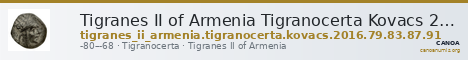 Tigranes II of Armenia Tigranocerta Kovacs 2016 79, 83, 87, 91 — CANOA
