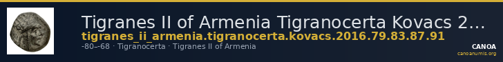 Tigranes II of Armenia Tigranocerta Kovacs 2016 79, 83, 87, 91 — CANOA