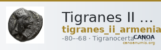Tigranes II of Armenia Tigranocerta Kovacs 2016 80, 84, 88, 92 — CANOA