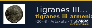 Tigranes III of Armenia Artaxata Kovacs 2016 172 — CANOA